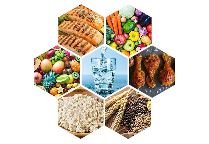 Menu dietetyczne składające się z 6 płatków