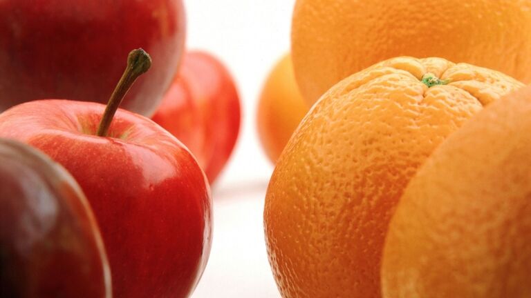 jabłka i pomarańcze na japońską dietę